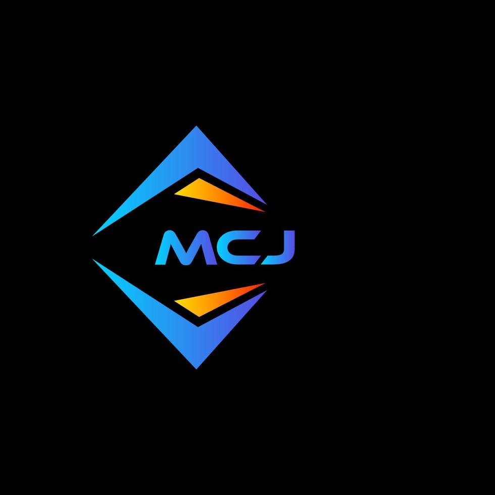 mcj abstrakt teknologi logotyp design på svart bakgrund. mcj kreativ initialer brev logotyp begrepp. vektor