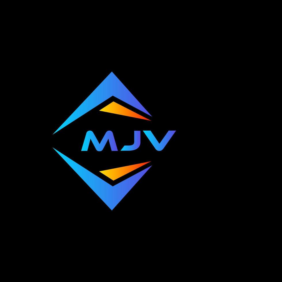 mjv abstrakt teknologi logotyp design på svart bakgrund. mjv kreativ initialer brev logotyp begrepp. vektor