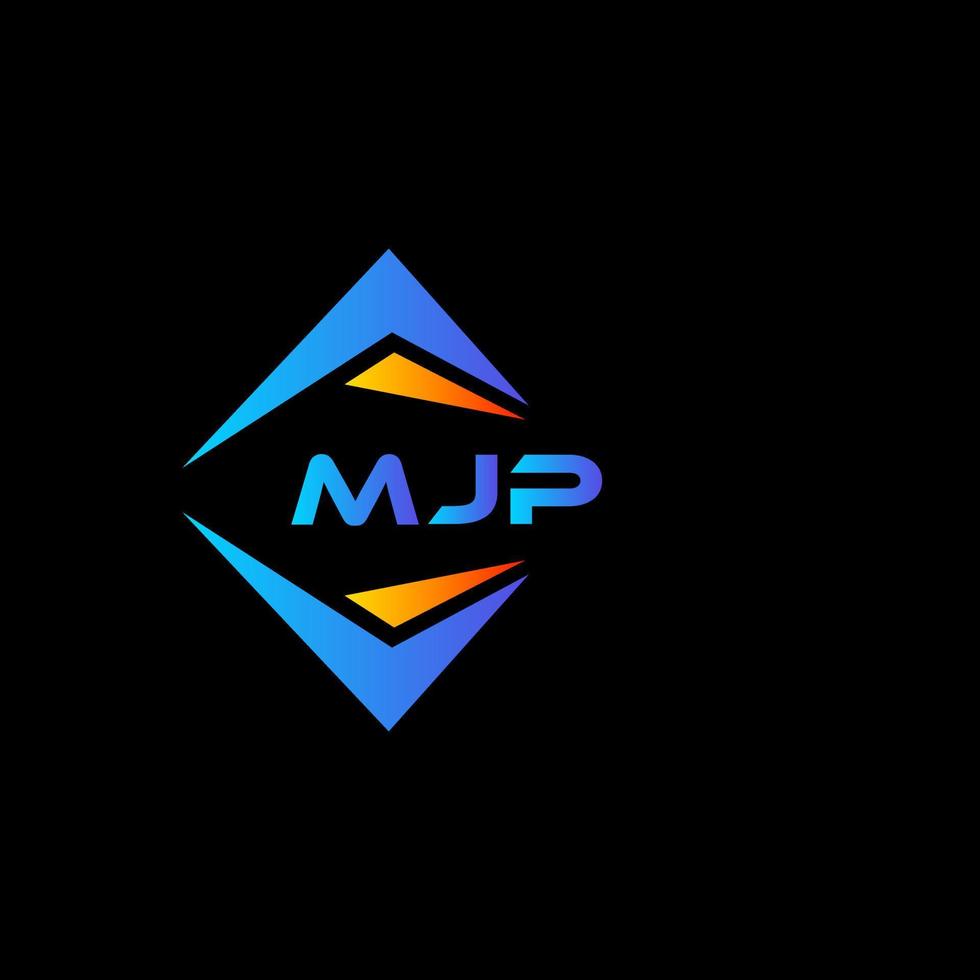 mjp abstraktes Technologie-Logo-Design auf schwarzem Hintergrund. mjp kreative Initialen schreiben Logo-Konzept. vektor