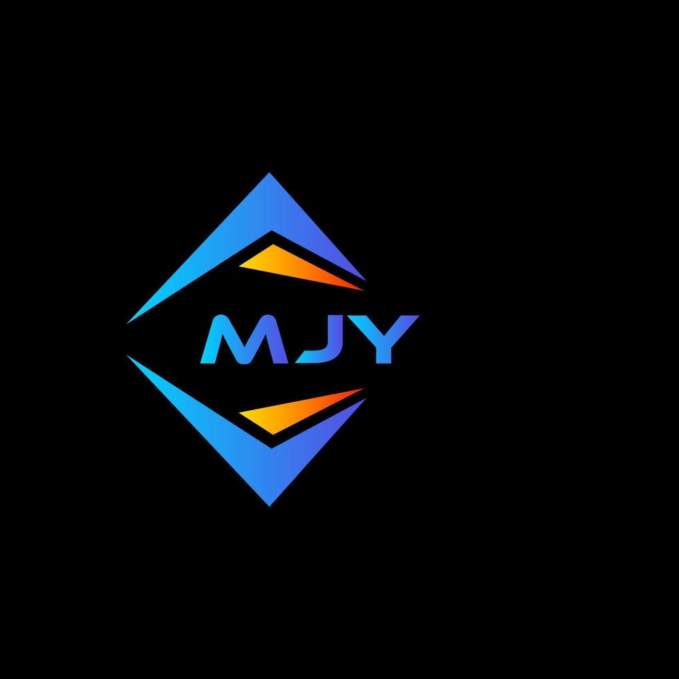 mjy abstraktes Technologie-Logo-Design auf schwarzem Hintergrund. mjy kreative Initialen schreiben Logo-Konzept. vektor