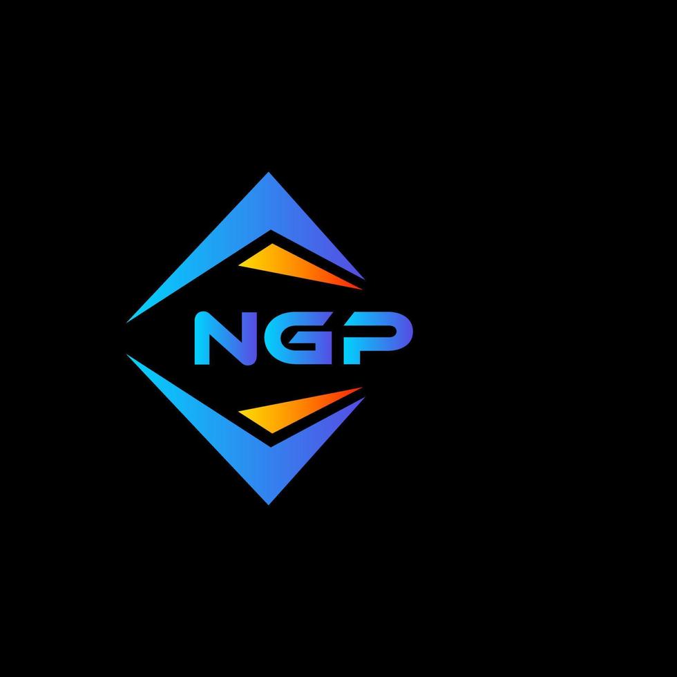 ngp abstraktes Technologie-Logo-Design auf schwarzem Hintergrund. ngp kreative Initialen schreiben Logo-Konzept. vektor