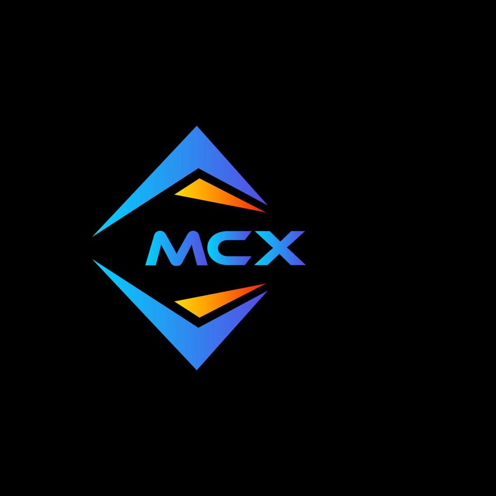 MCX abstraktes Technologie-Logo-Design auf schwarzem Hintergrund. mcx kreatives Initialen-Buchstaben-Logo-Konzept. vektor