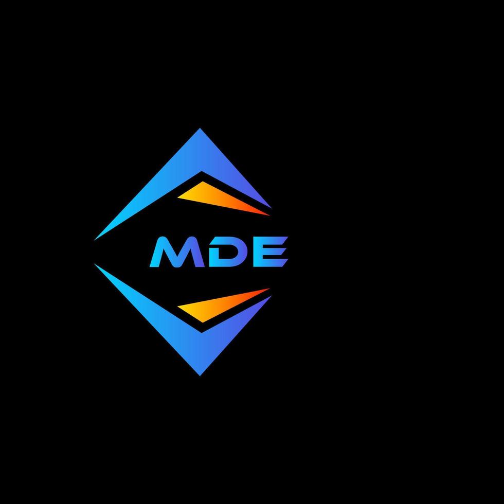 mde abstraktes Technologie-Logo-Design auf schwarzem Hintergrund. mde kreatives Initialen-Brief-Logo-Konzept. vektor