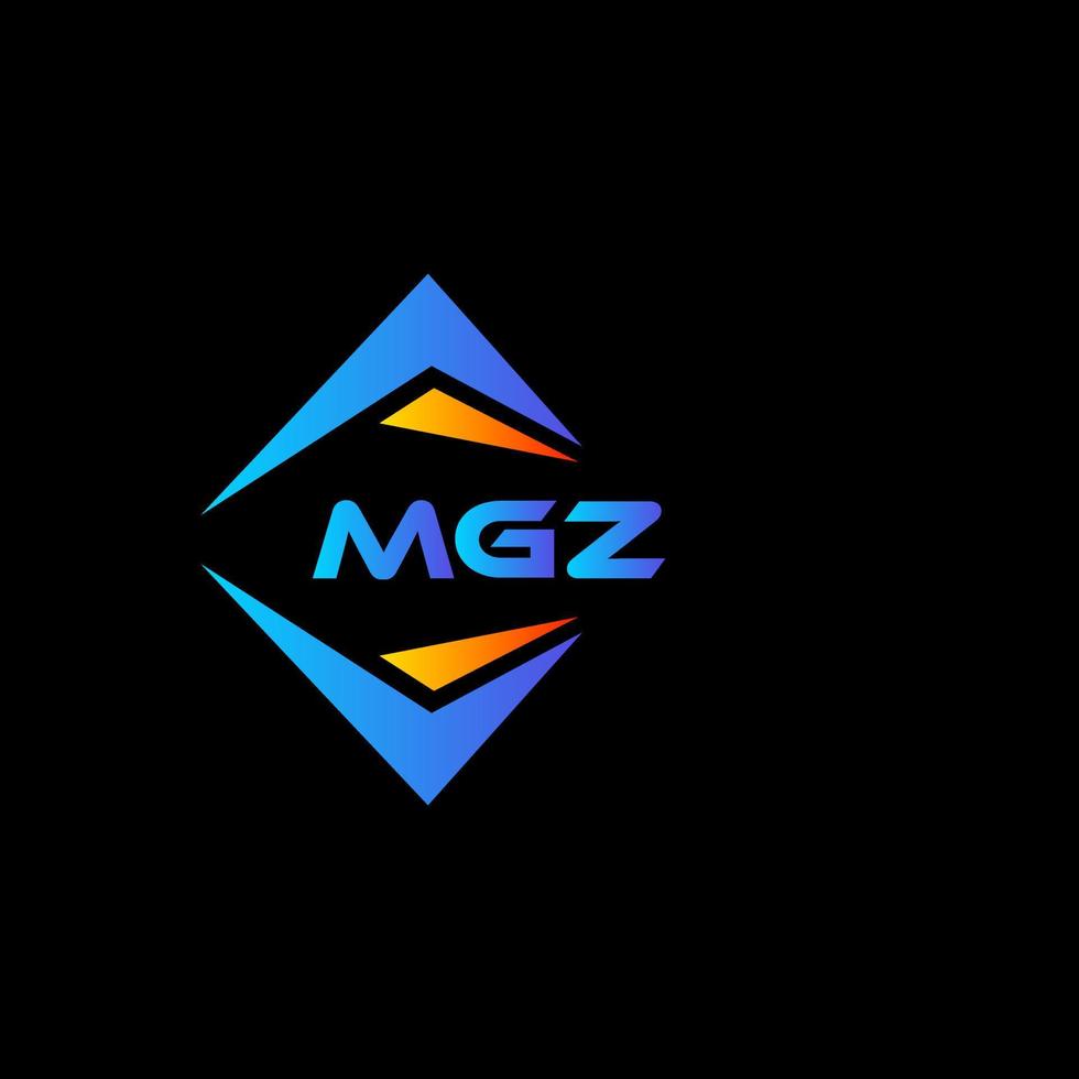mgz abstraktes Technologie-Logo-Design auf schwarzem Hintergrund. mgz kreatives Initialen-Buchstaben-Logo-Konzept. vektor