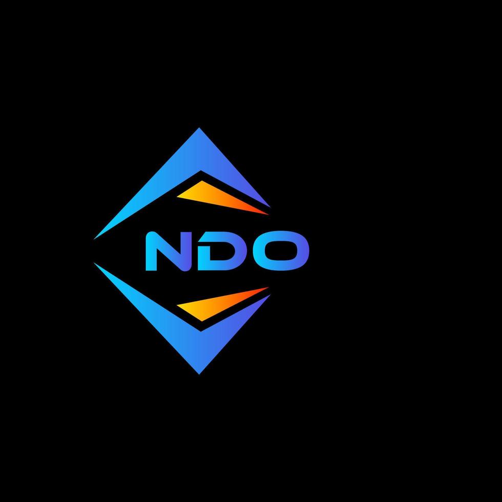 ndo abstraktes Technologie-Logo-Design auf schwarzem Hintergrund. ndo kreative Initialen schreiben Logo-Konzept. vektor