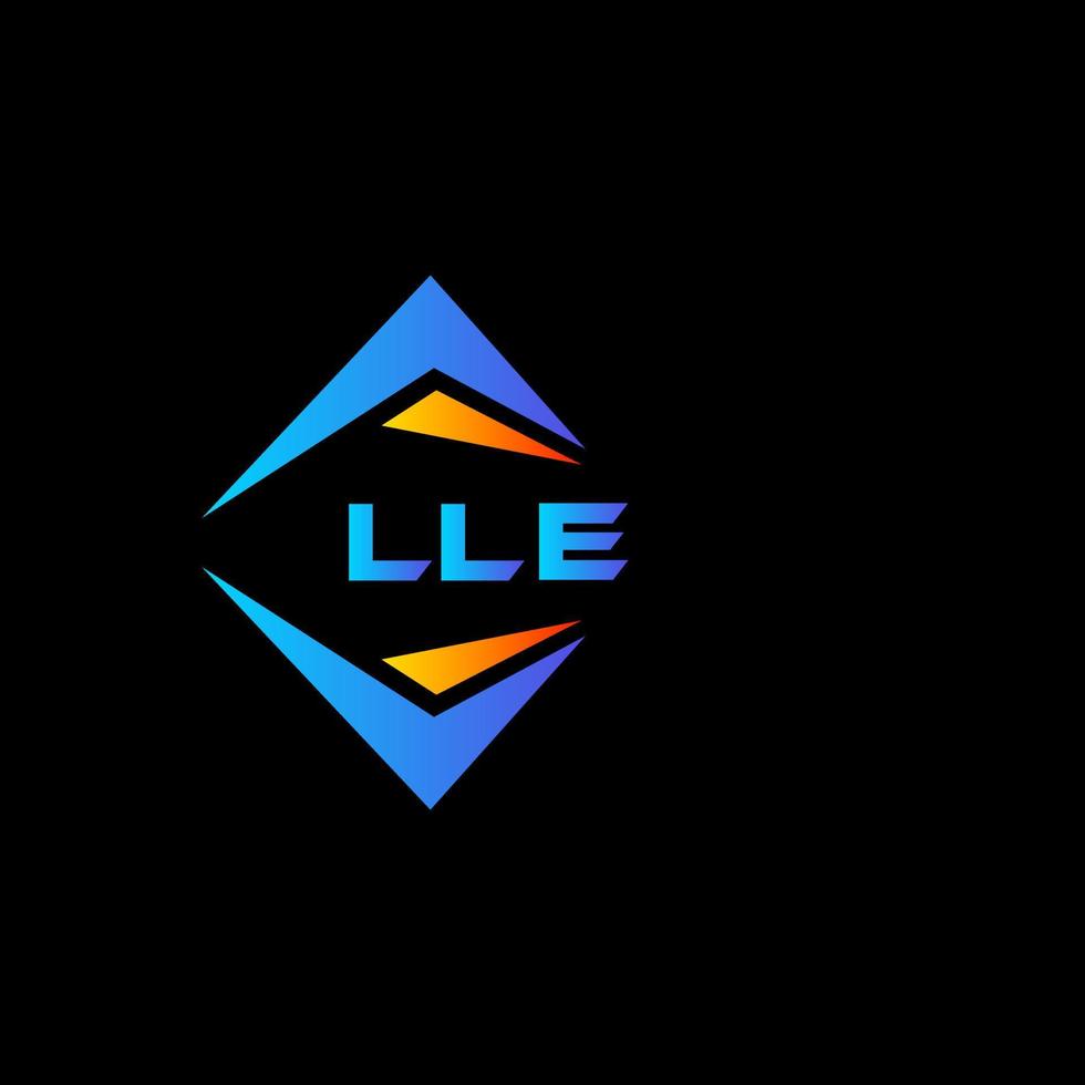 lle abstraktes Technologie-Logo-Design auf schwarzem Hintergrund. lle kreative Initialen schreiben Logo-Konzept. vektor