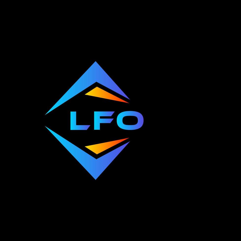 lfo abstraktes Technologie-Logo-Design auf schwarzem Hintergrund. lfo kreatives Initialen-Buchstaben-Logo-Konzept. vektor