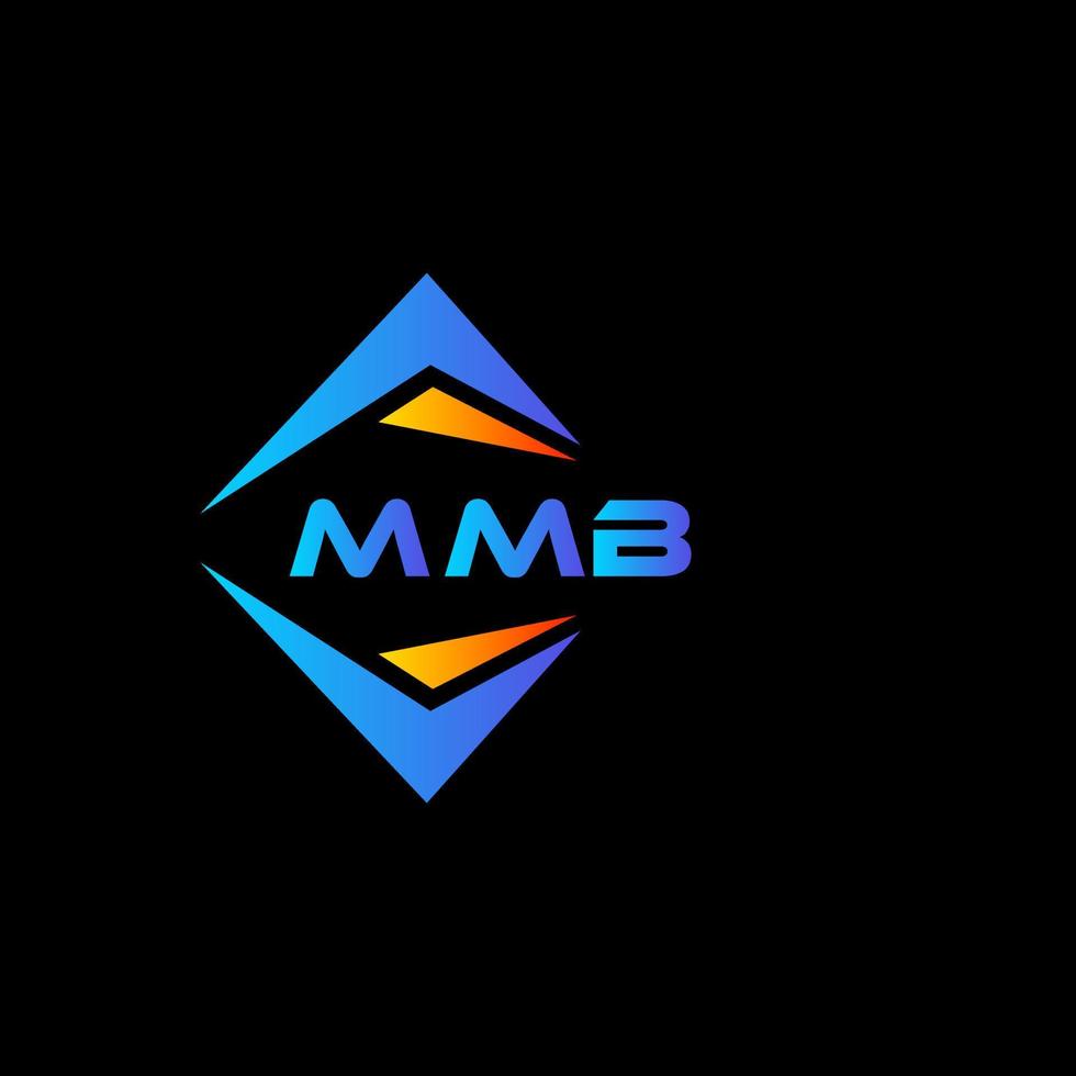 mmb abstrakt teknologi logotyp design på svart bakgrund. mmb kreativ initialer brev logotyp begrepp. vektor