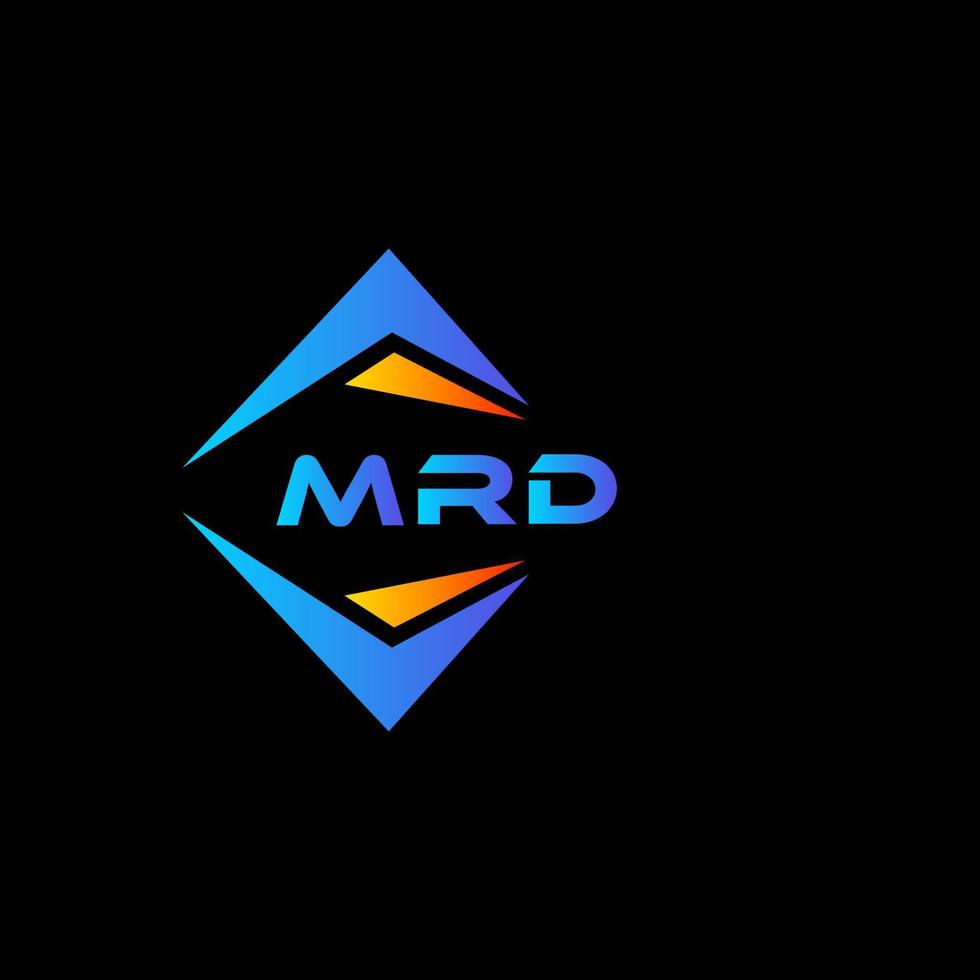 mrd abstraktes Technologie-Logo-Design auf schwarzem Hintergrund. mrd kreatives Initialen-Brief-Logo-Konzept. vektor