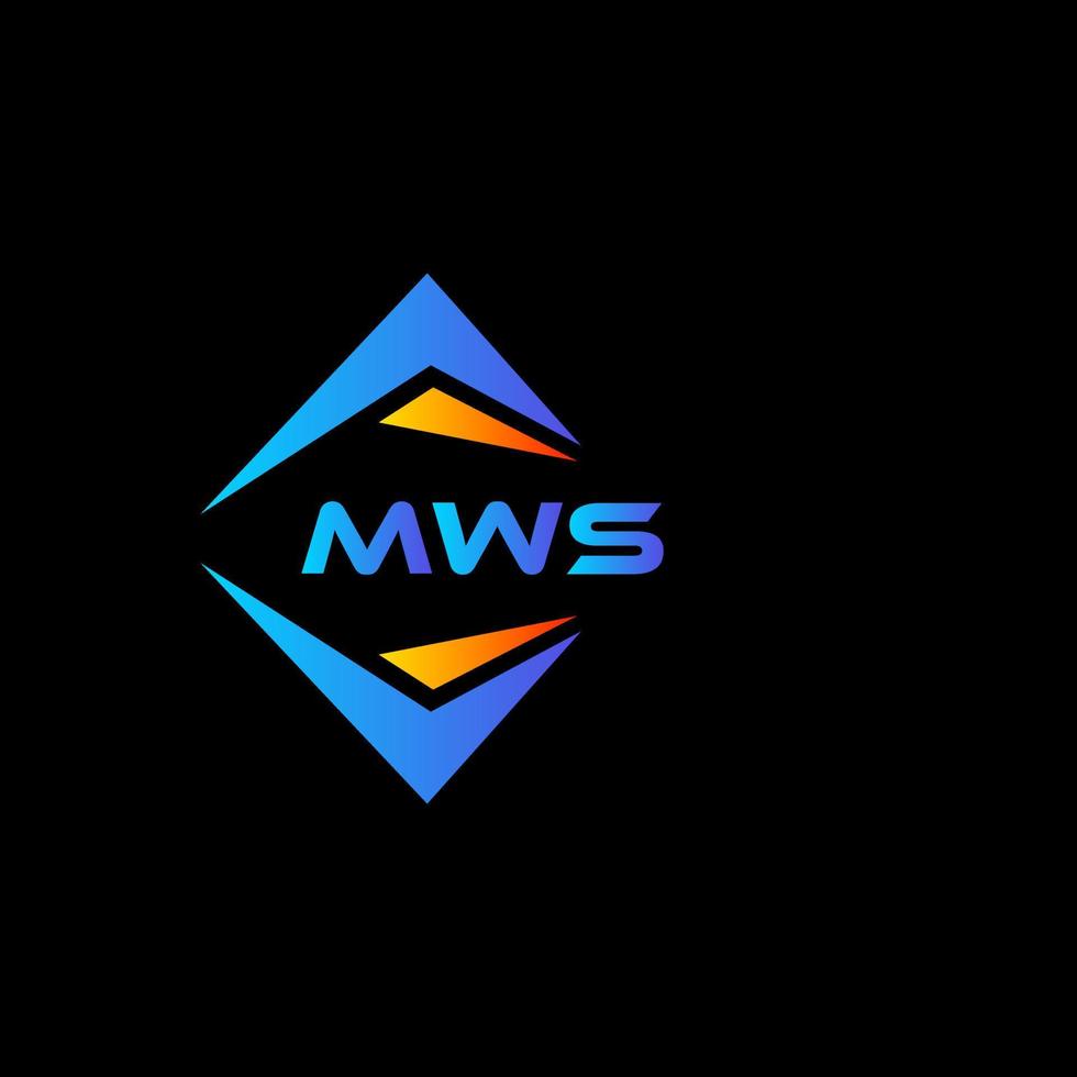 mws abstrakt teknologi logotyp design på svart bakgrund. mws kreativ initialer brev logotyp begrepp. vektor