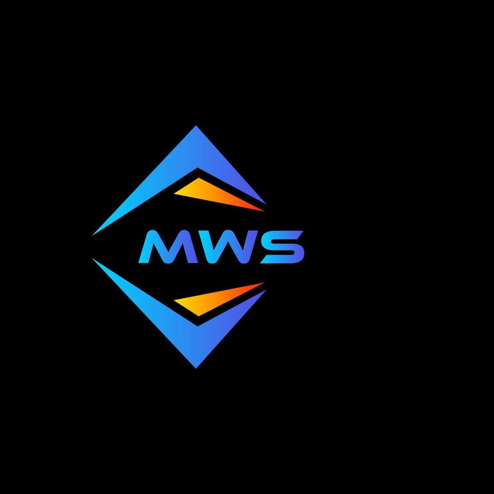 mws abstraktes Technologie-Logo-Design auf schwarzem Hintergrund. mws kreatives Initialen-Buchstaben-Logo-Konzept. vektor