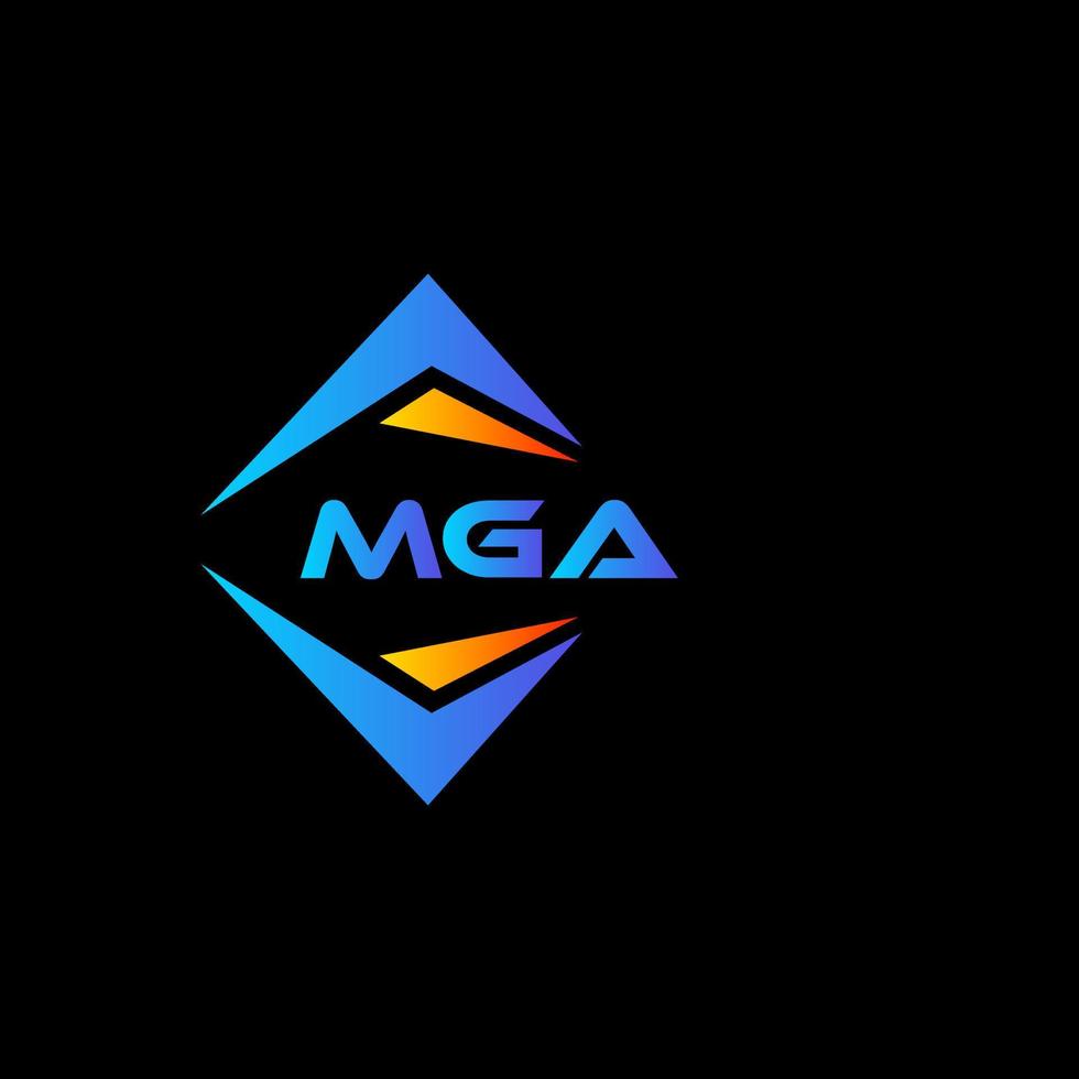 mga abstraktes Technologie-Logo-Design auf schwarzem Hintergrund. mga kreatives Initialen-Buchstaben-Logo-Konzept. vektor