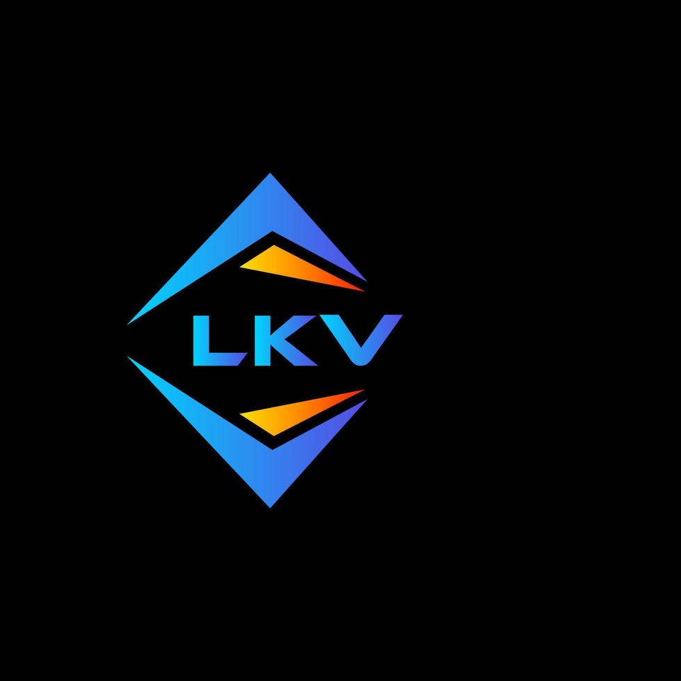 lkv abstrakt teknologi logotyp design på svart bakgrund. lkv kreativ initialer brev logotyp begrepp. vektor