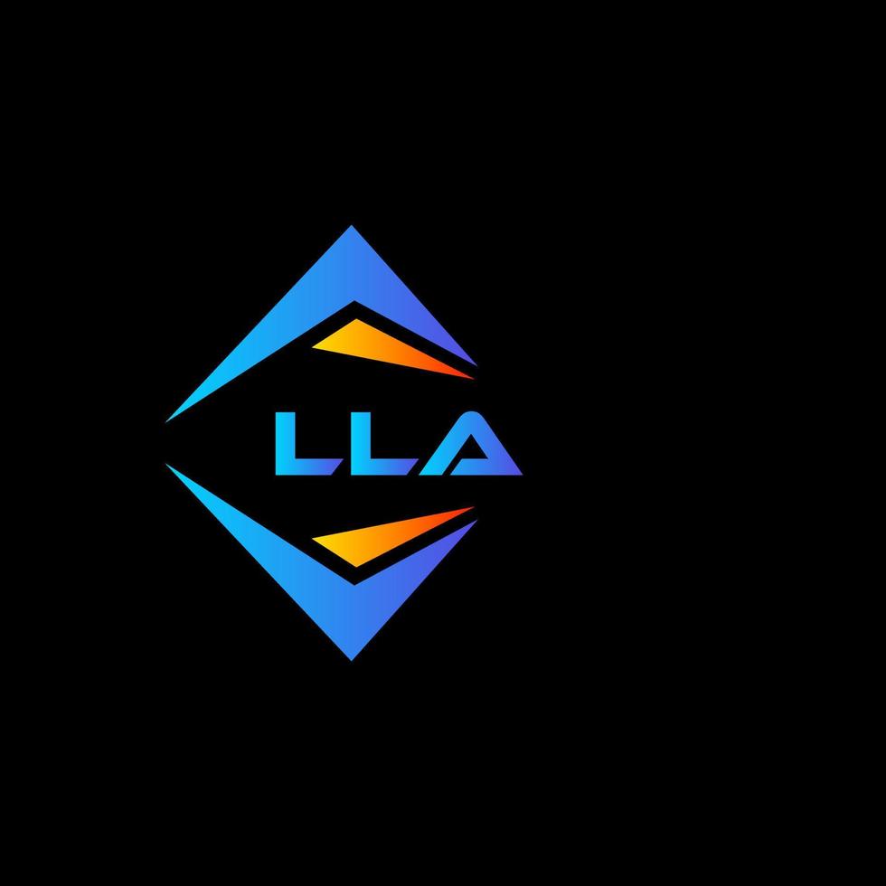lla abstraktes Technologie-Logo-Design auf schwarzem Hintergrund. lla kreative Initialen schreiben Logo-Konzept. vektor