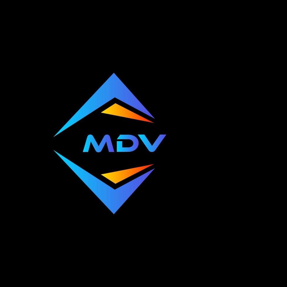 mdv abstraktes Technologie-Logo-Design auf schwarzem Hintergrund. mdv kreatives Initialen-Brief-Logo-Konzept. vektor