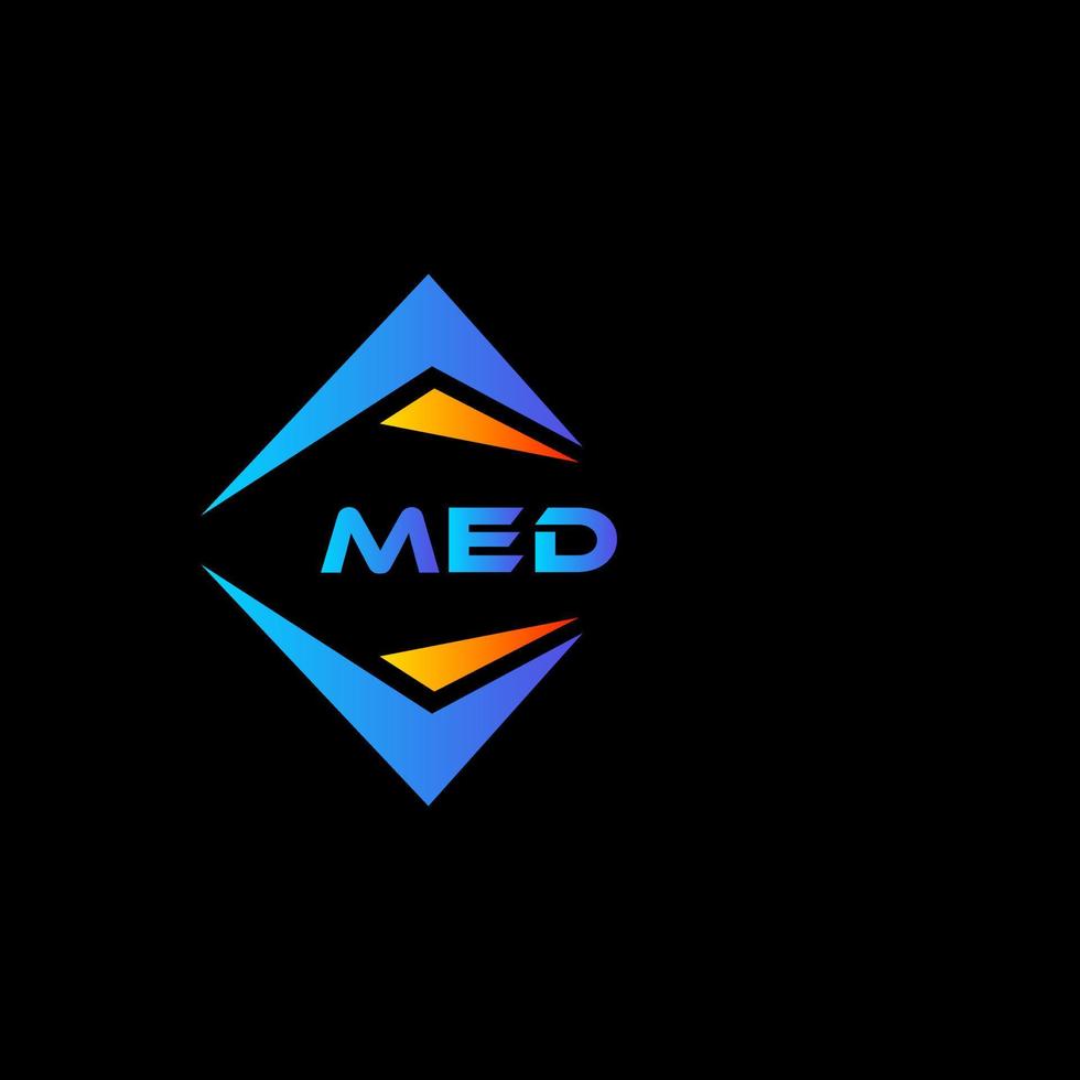 med abstraktes Technologie-Logo-Design auf schwarzem Hintergrund. med kreative Initialen schreiben Logo-Konzept. vektor