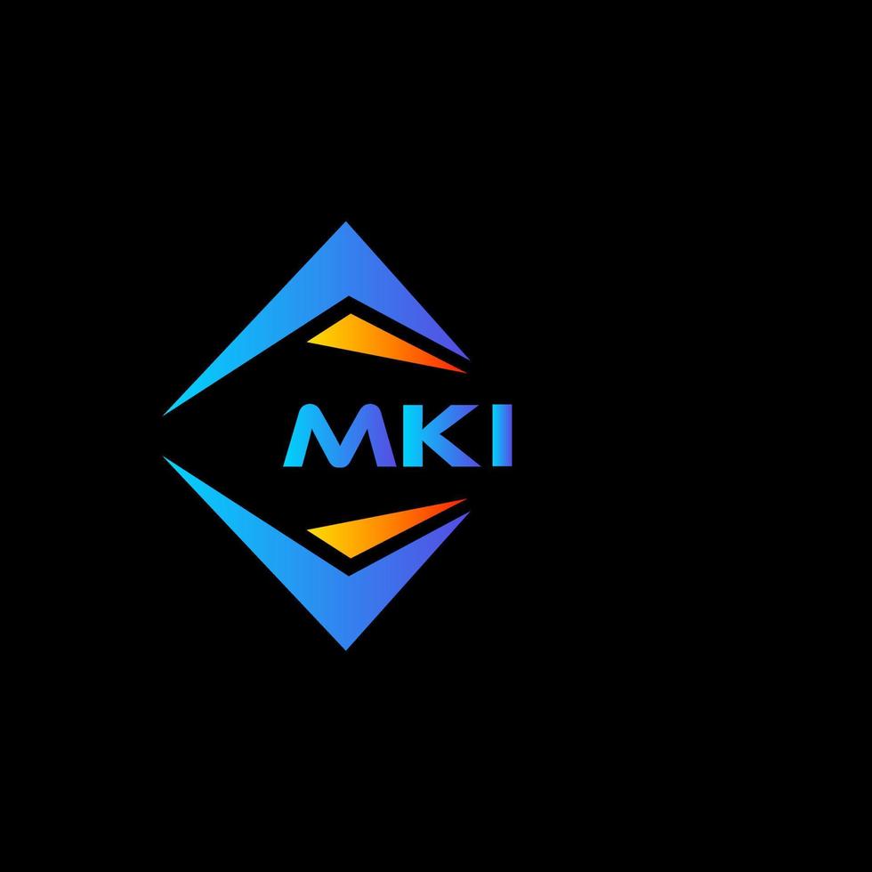 mki abstraktes Technologie-Logo-Design auf schwarzem Hintergrund. mki kreative Initialen schreiben Logo-Konzept. vektor