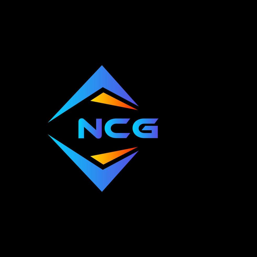 NCG abstraktes Technologie-Logo-Design auf schwarzem Hintergrund. NCG kreatives Initialen-Buchstaben-Logo-Konzept. vektor