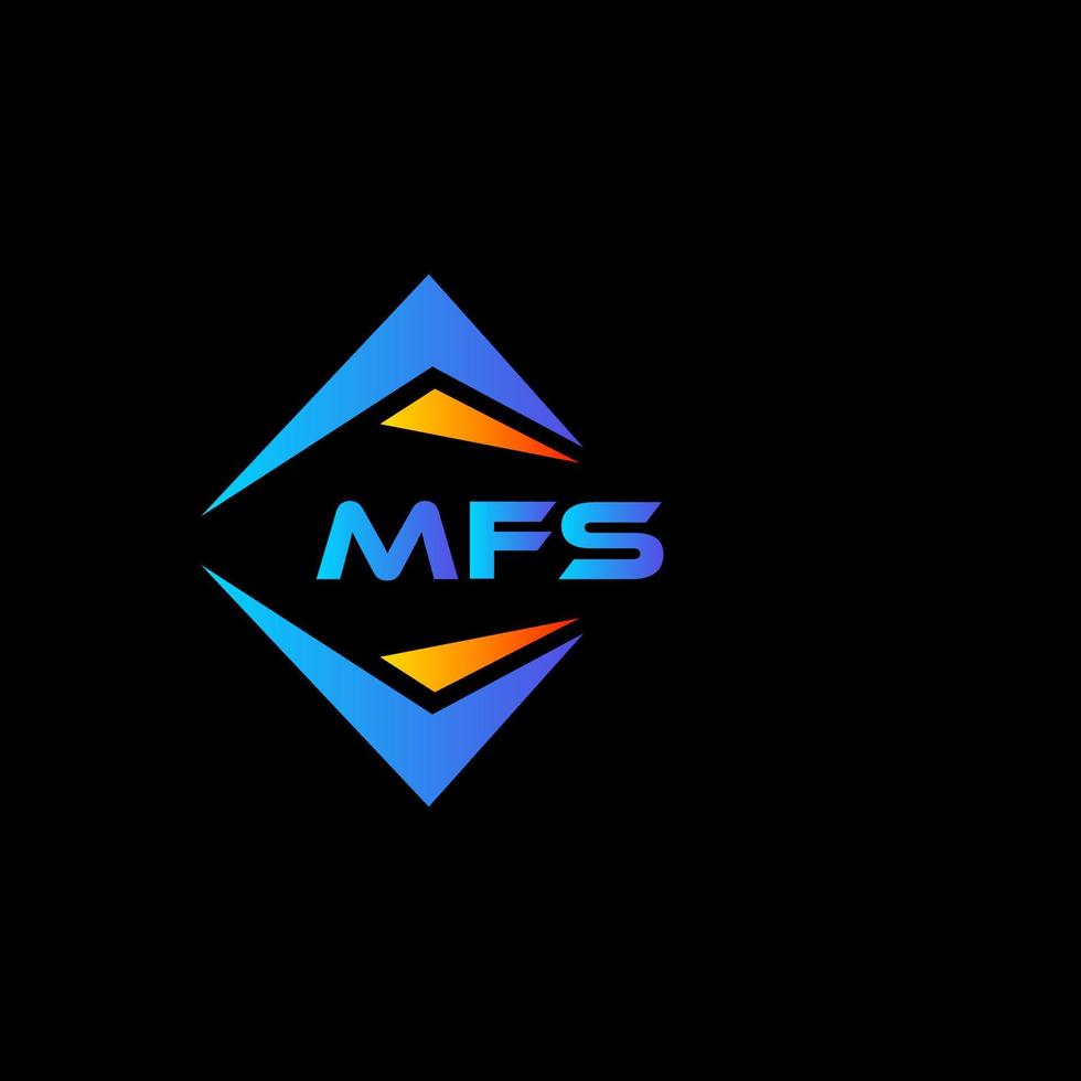 mfs abstraktes Technologie-Logo-Design auf schwarzem Hintergrund. mfs kreatives Initialen-Buchstaben-Logo-Konzept. vektor