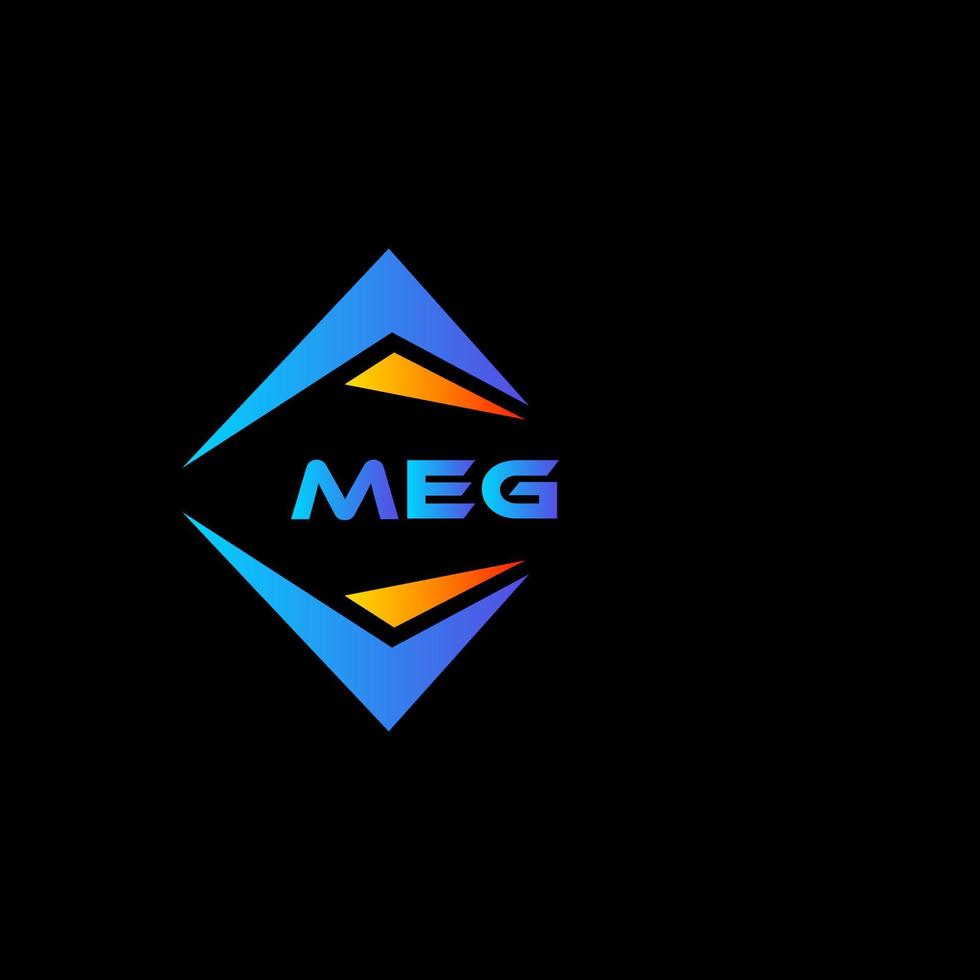 Meg abstraktes Technologie-Logo-Design auf schwarzem Hintergrund. meg kreatives Initialen-Buchstaben-Logo-Konzept. vektor