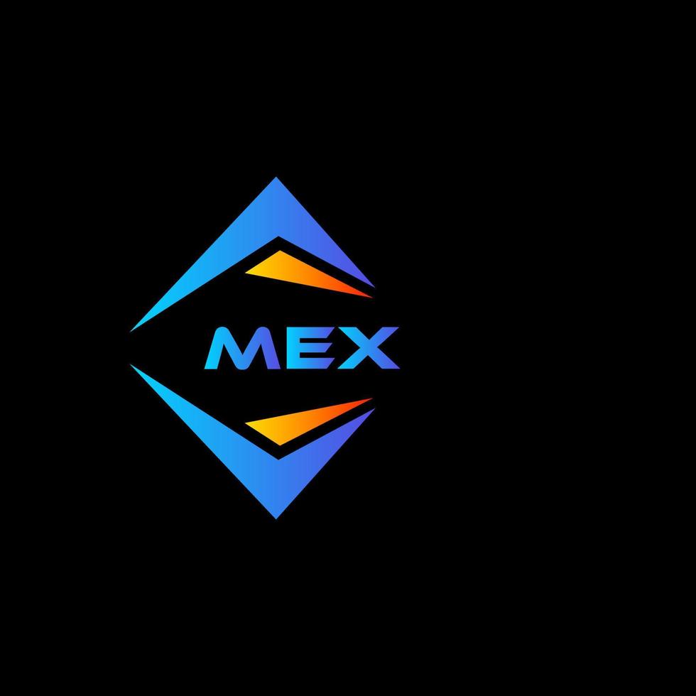 mex abstraktes Technologie-Logo-Design auf schwarzem Hintergrund. mex kreative Initialen schreiben Logo-Konzept. vektor