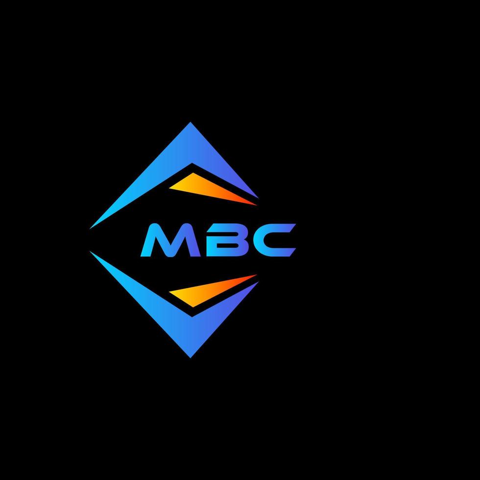 mbc abstrakt teknologi logotyp design på svart bakgrund. mbc kreativ initialer brev logotyp begrepp. vektor