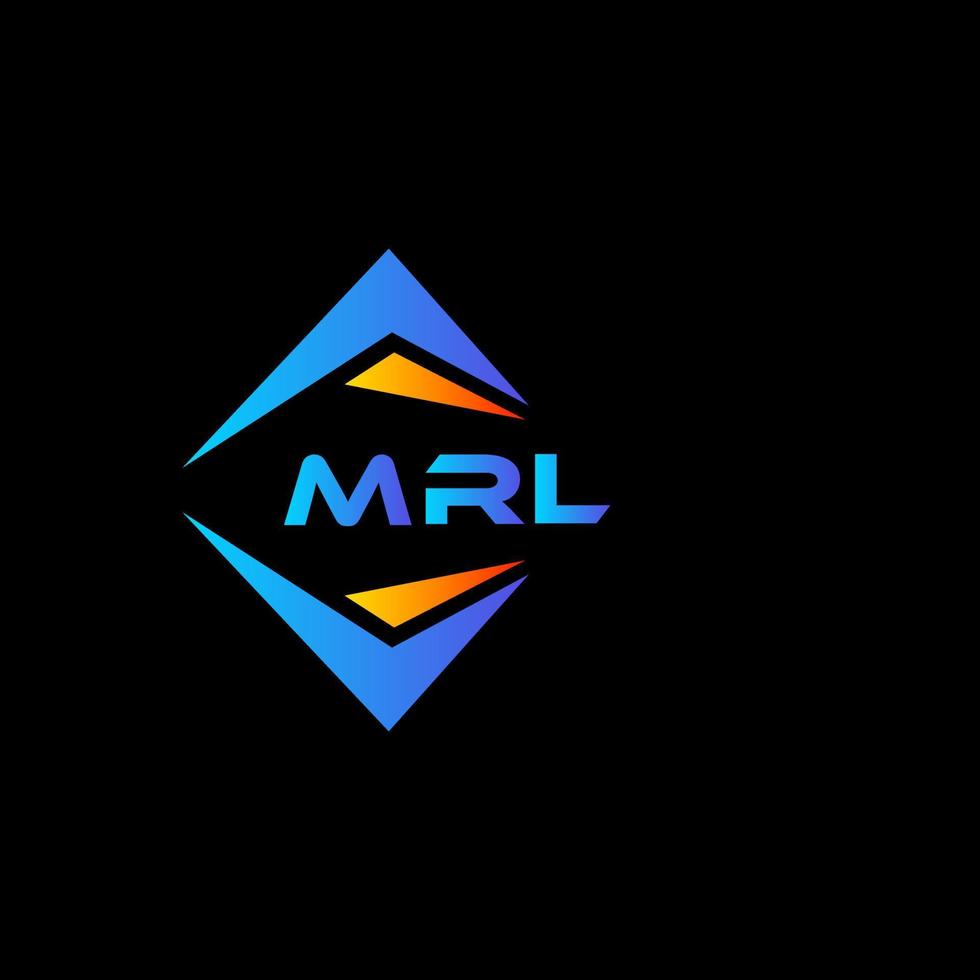 mrl abstraktes Technologie-Logo-Design auf schwarzem Hintergrund. mrl kreative Initialen schreiben Logo-Konzept. vektor