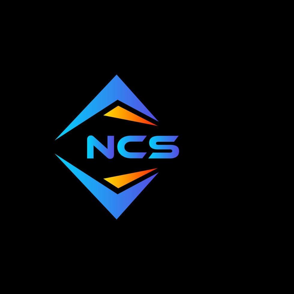 NCS abstraktes Technologie-Logo-Design auf schwarzem Hintergrund. ncs kreatives Initialen-Buchstaben-Logo-Konzept. vektor