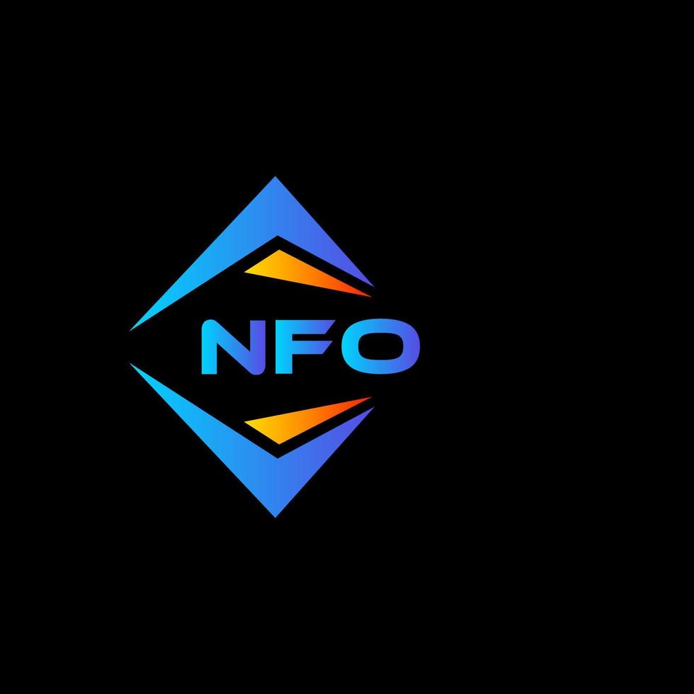 nfo abstraktes Technologie-Logo-Design auf schwarzem Hintergrund. nfo kreative Initialen schreiben Logo-Konzept. vektor