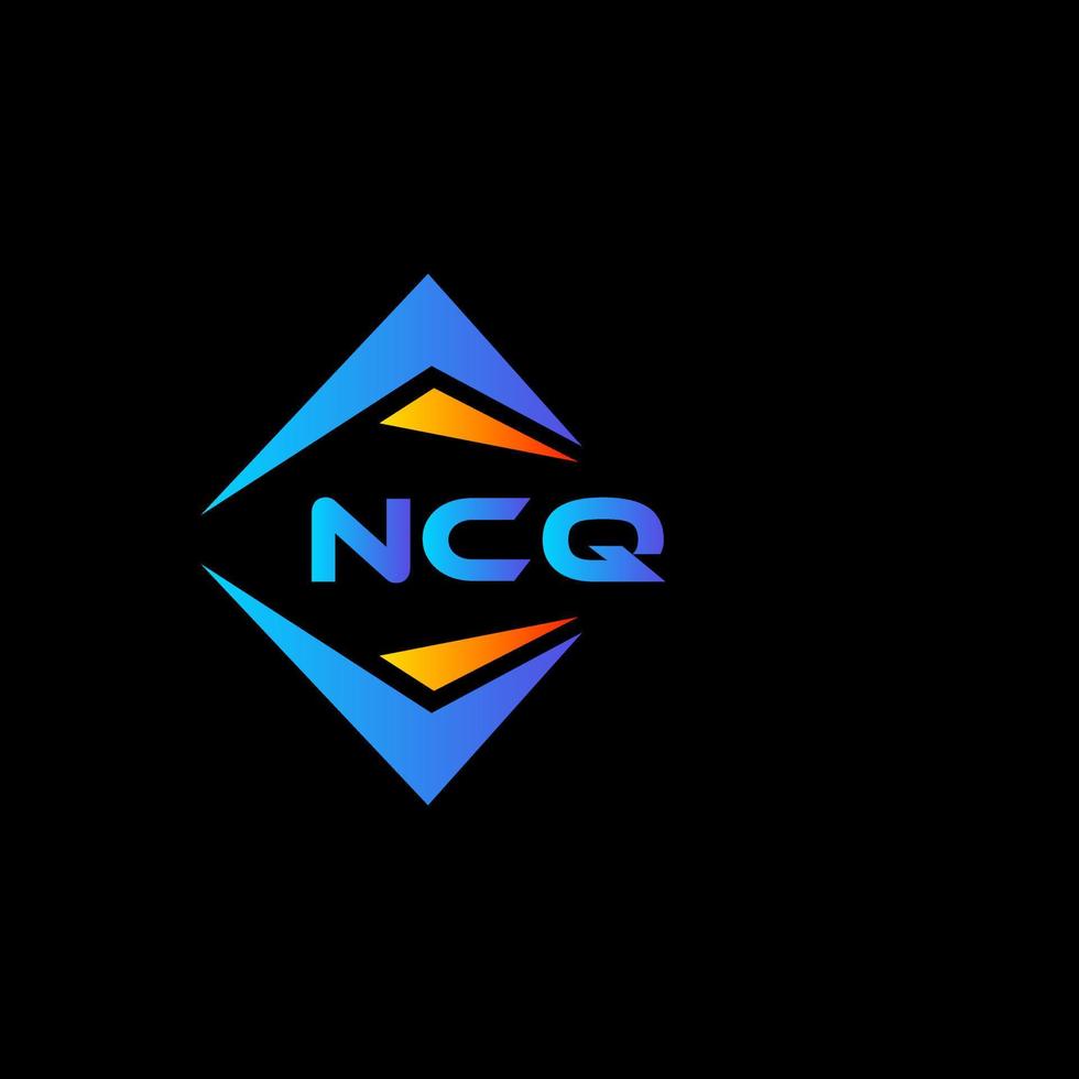 ncq abstraktes Technologie-Logo-Design auf schwarzem Hintergrund. ncq kreative Initialen schreiben Logo-Konzept. vektor