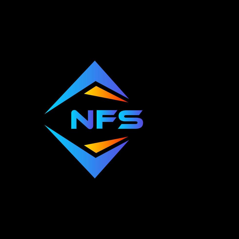 nfs abstraktes Technologie-Logo-Design auf schwarzem Hintergrund. nfs kreatives Initialen-Buchstaben-Logo-Konzept. vektor