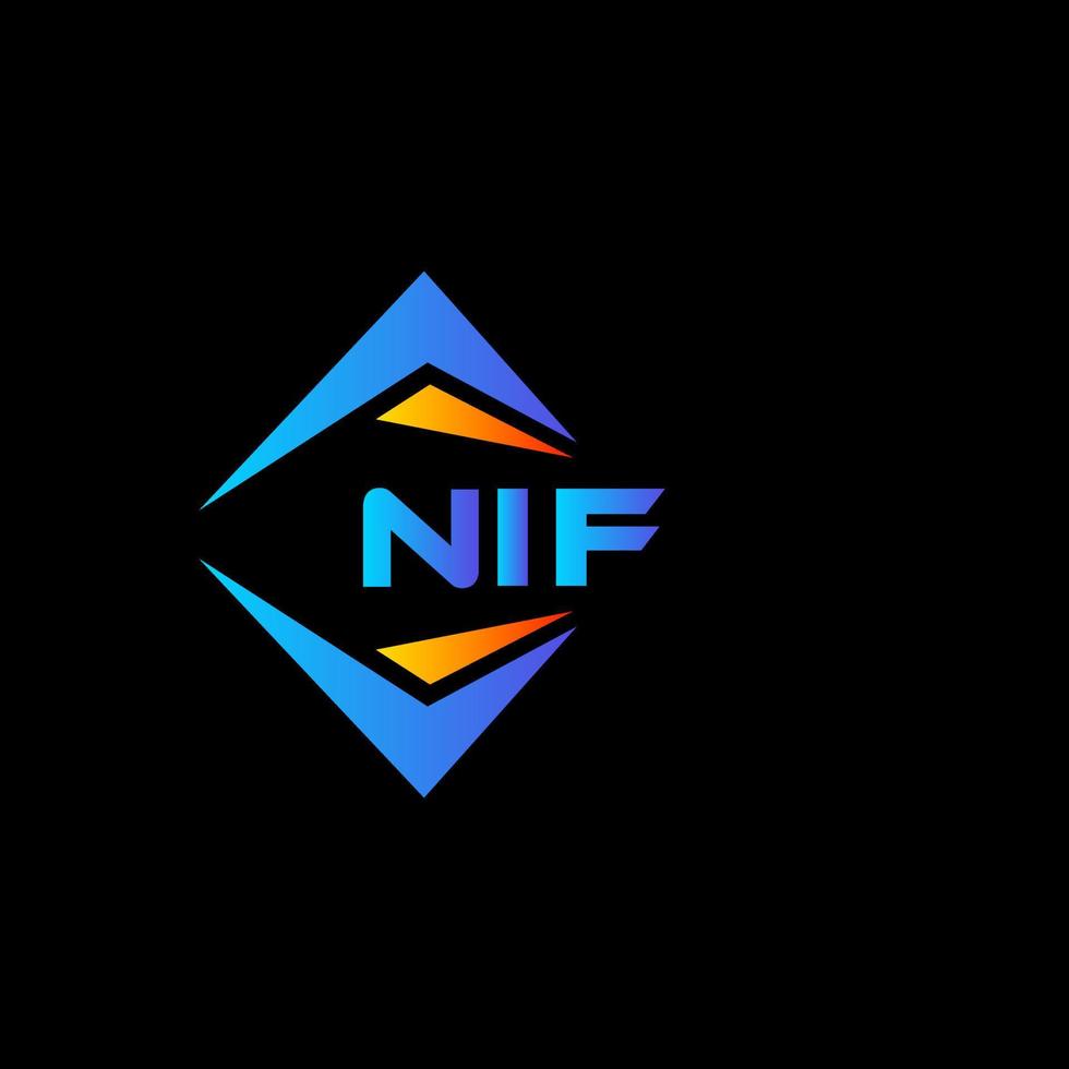 nif abstraktes Technologie-Logo-Design auf schwarzem Hintergrund. nif kreative Initialen schreiben Logo-Konzept. vektor