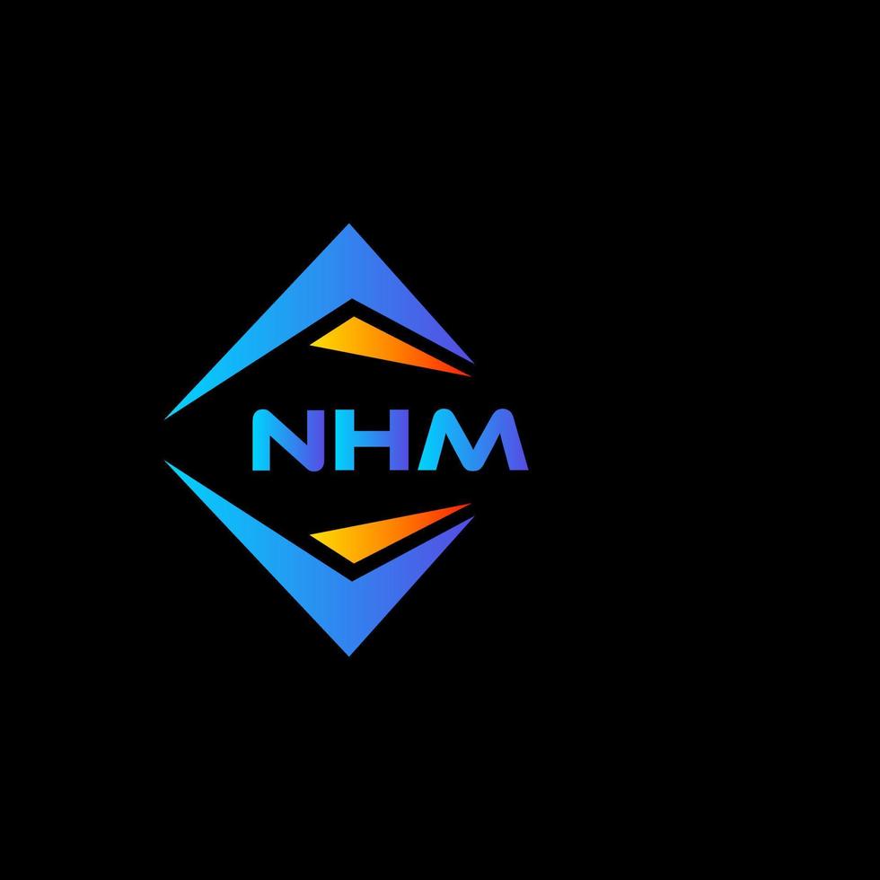 nhm abstraktes Technologie-Logo-Design auf schwarzem Hintergrund. nhm kreatives Initialen-Buchstaben-Logo-Konzept. vektor