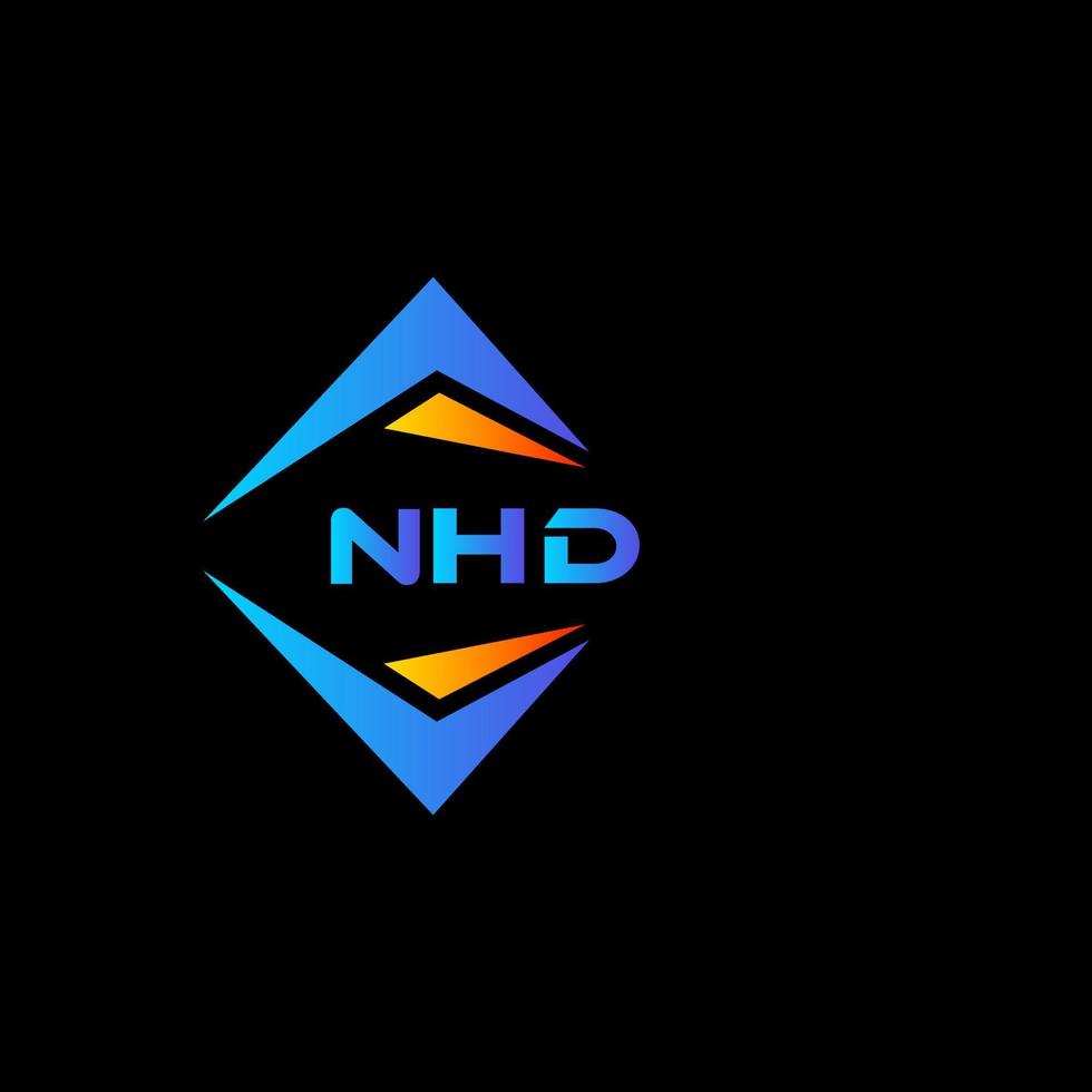 nhd abstraktes Technologie-Logo-Design auf schwarzem Hintergrund. nhd kreatives Initialen-Buchstaben-Logo-Konzept. vektor