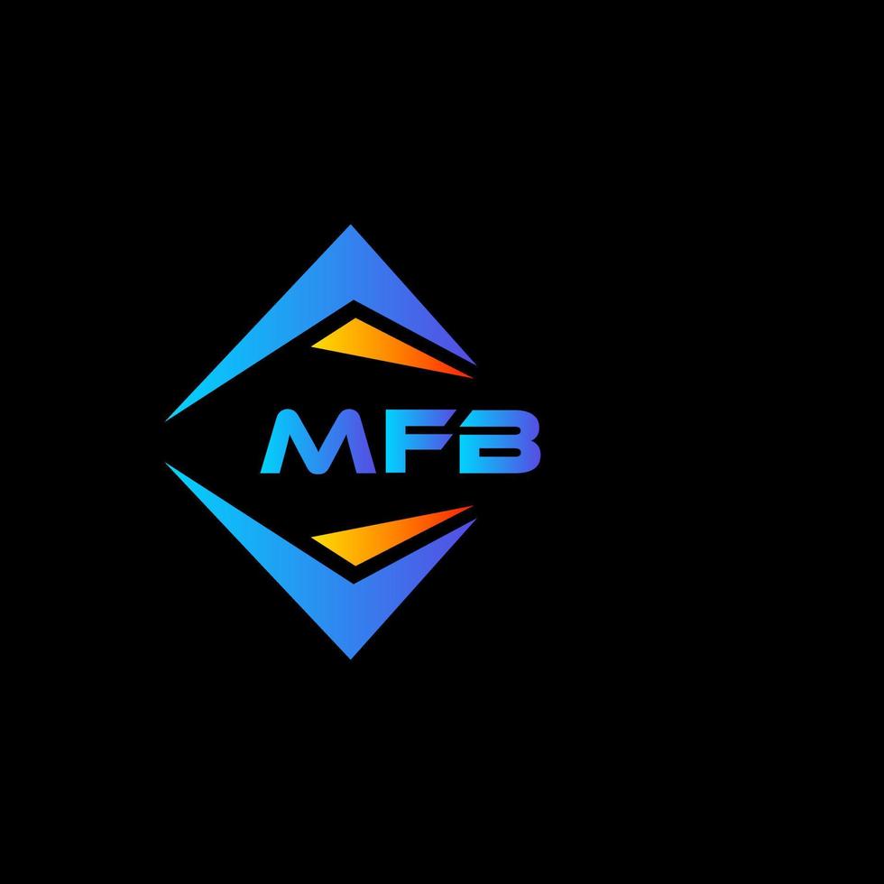 mfb abstraktes Technologie-Logo-Design auf schwarzem Hintergrund. mfb kreative Initialen schreiben Logo-Konzept. vektor