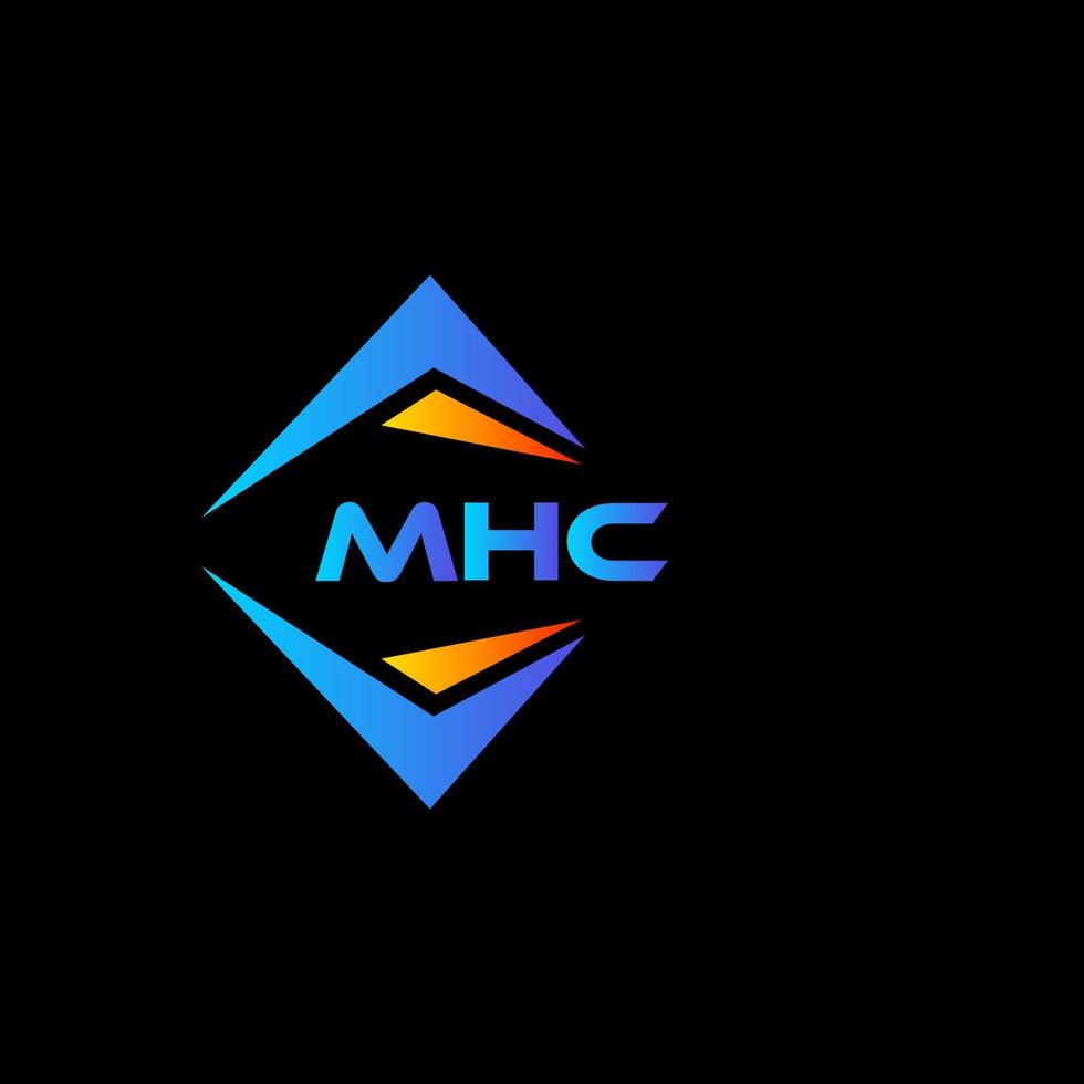 mhc abstrakt teknologi logotyp design på svart bakgrund. mhc kreativ initialer brev logotyp begrepp. vektor