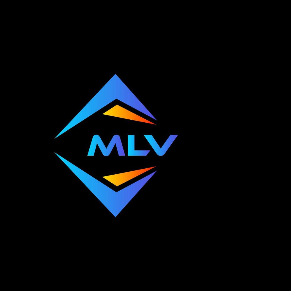 mlv abstrakt teknologi logotyp design på svart bakgrund. mlv kreativ initialer brev logotyp begrepp. vektor