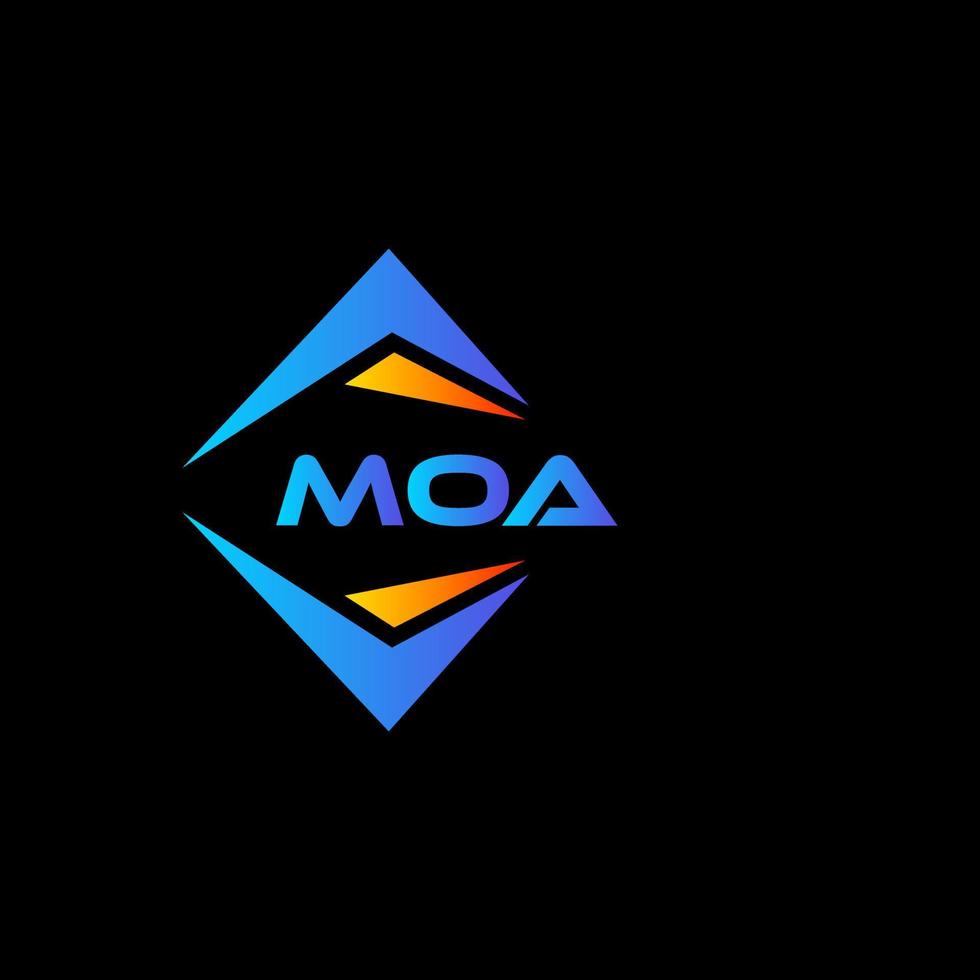 Moa abstraktes Technologie-Logo-Design auf schwarzem Hintergrund. moa kreative initialen brief logo konzept. vektor