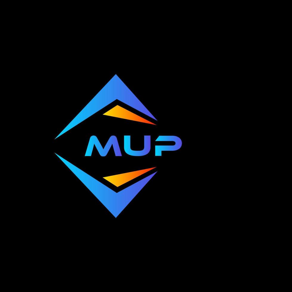 mup abstrakt teknologi logotyp design på svart bakgrund. mup kreativ initialer brev logotyp begrepp. vektor