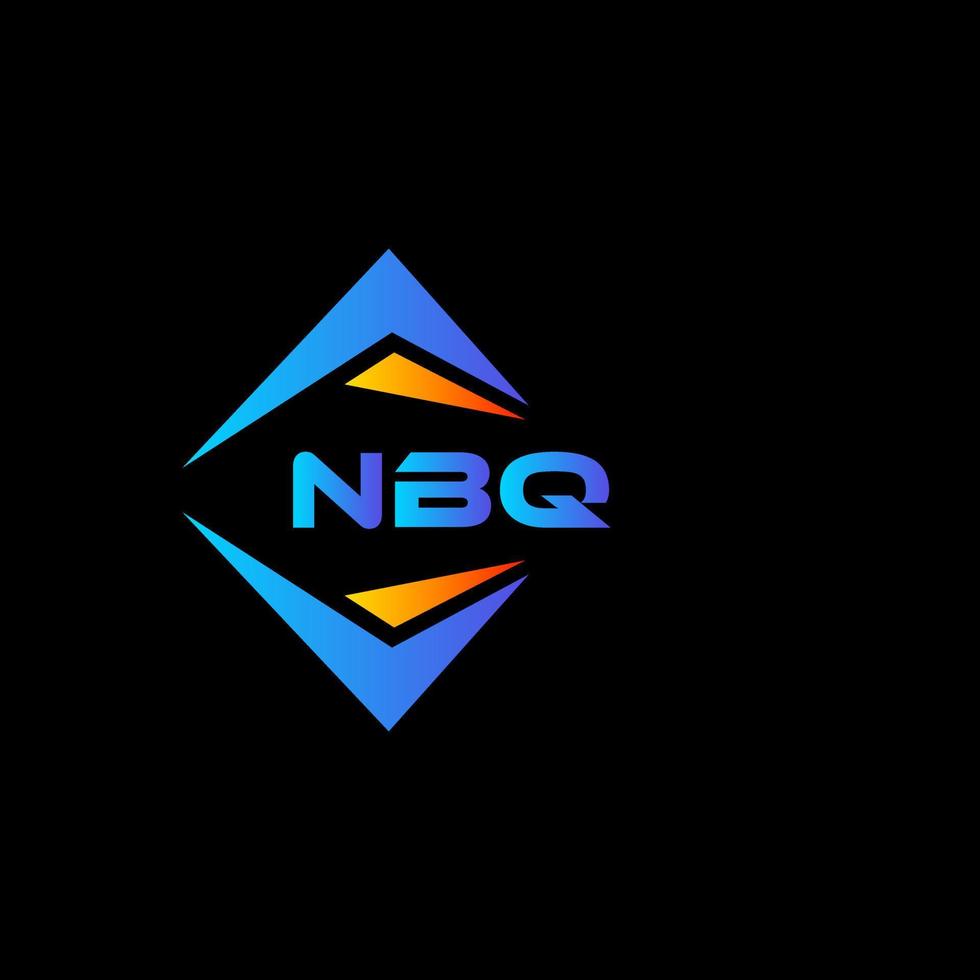 Nbq abstraktes Technologie-Logo-Design auf schwarzem Hintergrund. nbq kreative Initialen schreiben Logo-Konzept. vektor