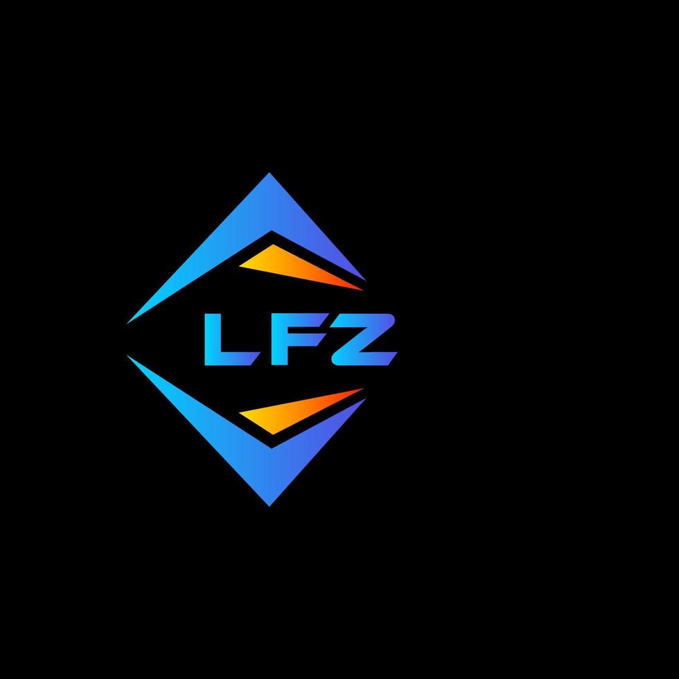 lfz abstraktes Technologie-Logo-Design auf schwarzem Hintergrund. lfz kreatives Initialen-Buchstaben-Logo-Konzept. vektor