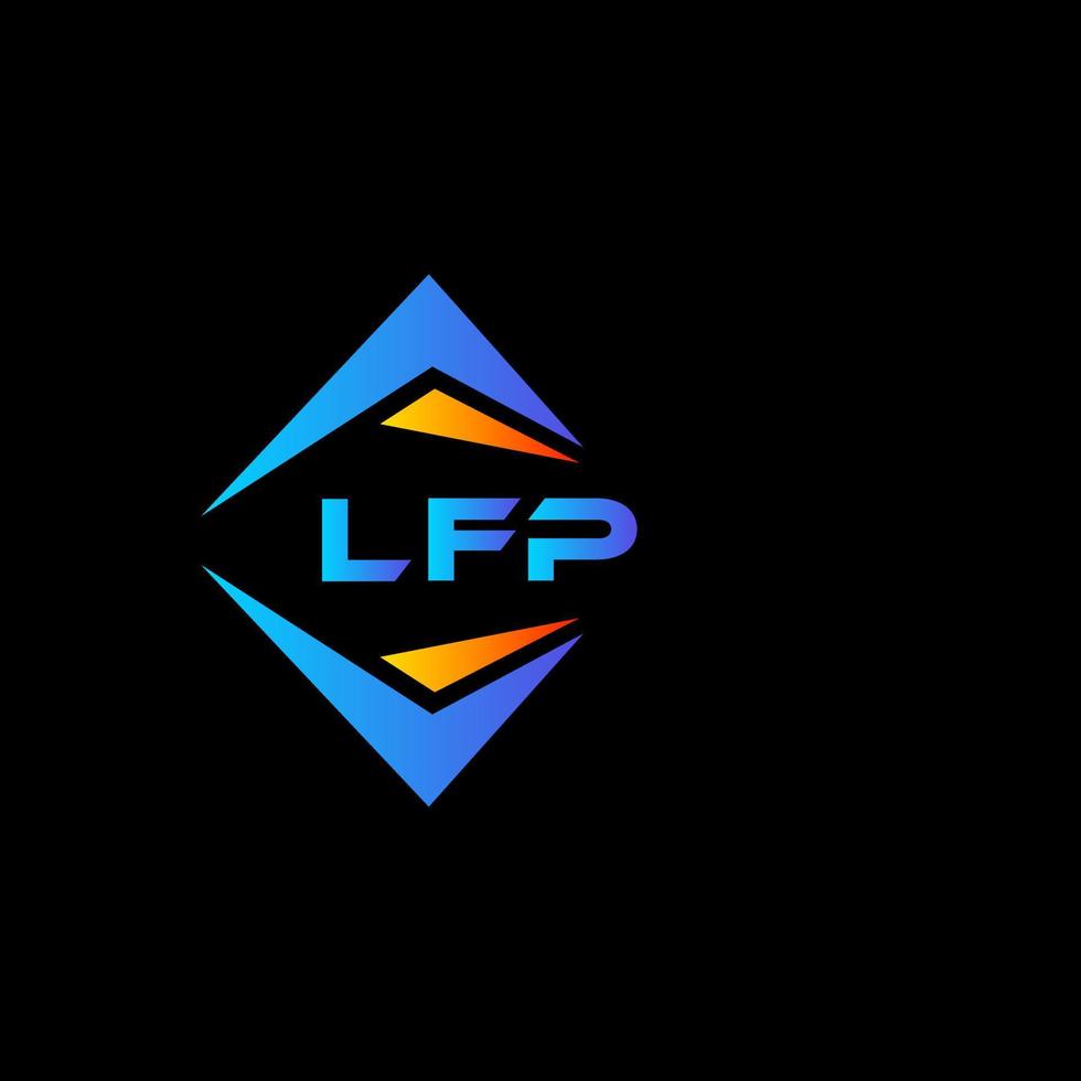 lfp abstraktes Technologie-Logo-Design auf schwarzem Hintergrund. lfp kreatives Initialen-Buchstaben-Logo-Konzept. vektor