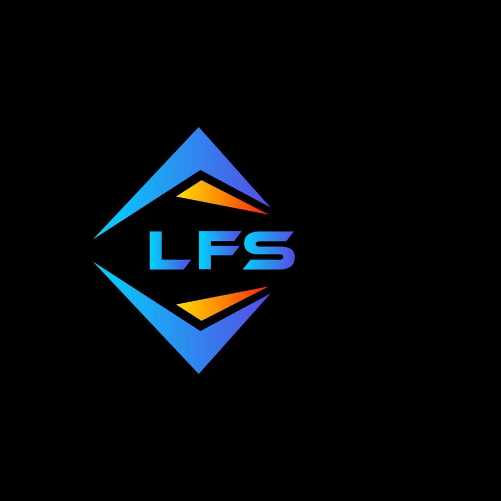 lfs abstraktes Technologie-Logo-Design auf schwarzem Hintergrund. lfs kreatives Initialen-Buchstaben-Logo-Konzept. vektor