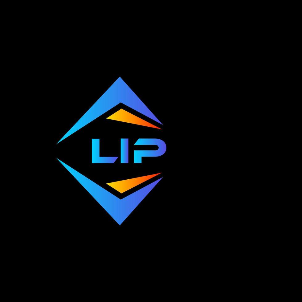 Lip abstraktes Technologie-Logo-Design auf schwarzem Hintergrund. Lip kreative Initialen schreiben Logo-Konzept. vektor