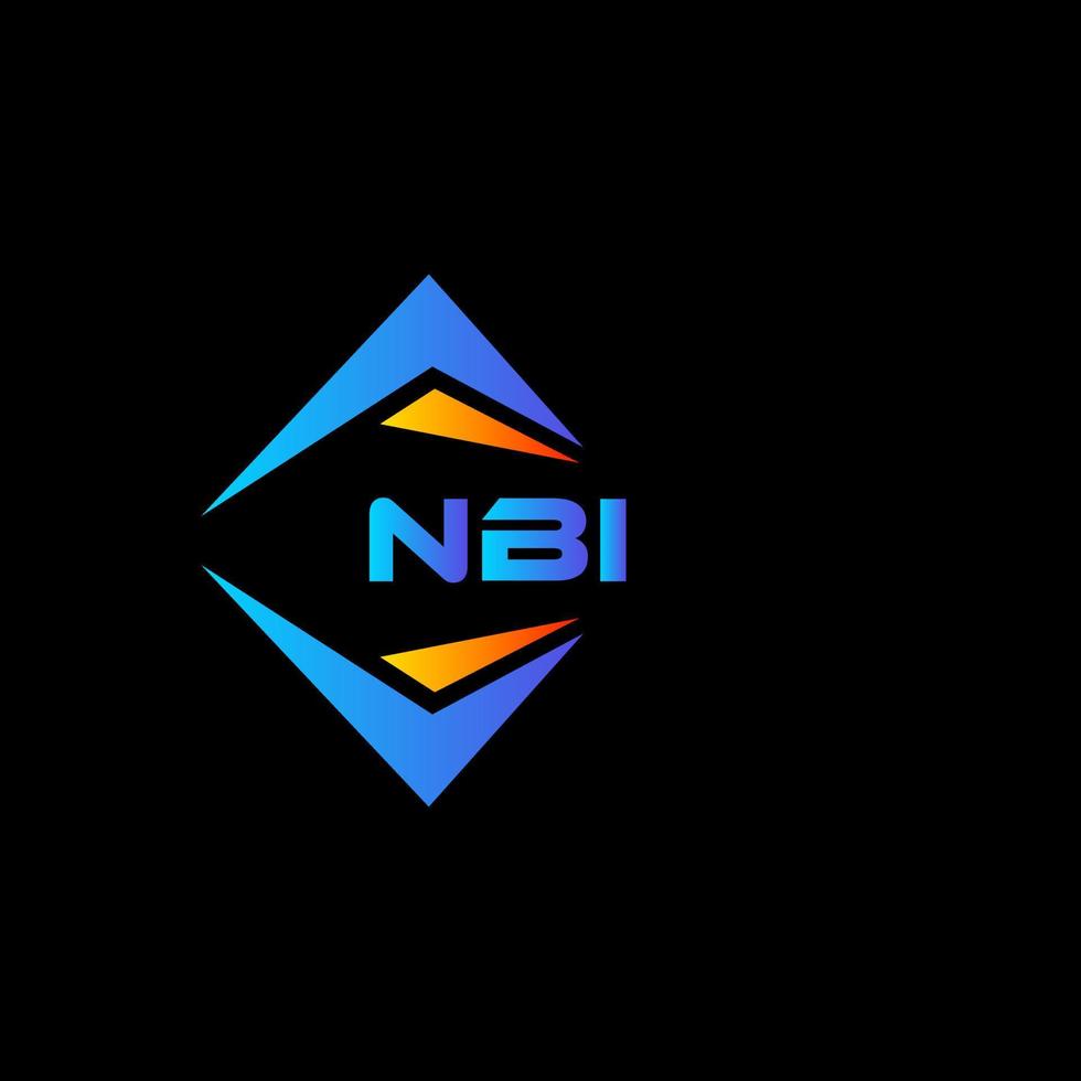 nbi abstraktes Technologie-Logo-Design auf schwarzem Hintergrund. nbi kreatives Initialen-Buchstaben-Logo-Konzept. vektor