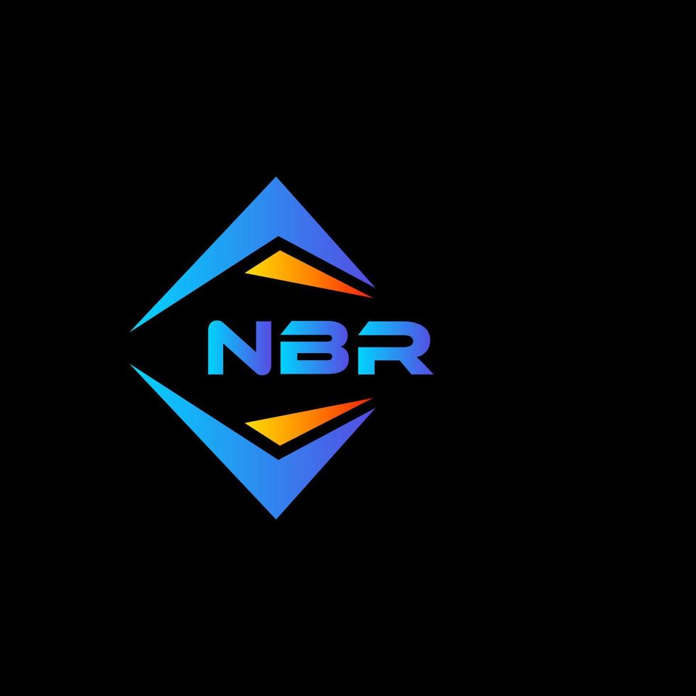 nbr abstraktes Technologie-Logo-Design auf schwarzem Hintergrund. nbr kreative Initialen schreiben Logo-Konzept. vektor