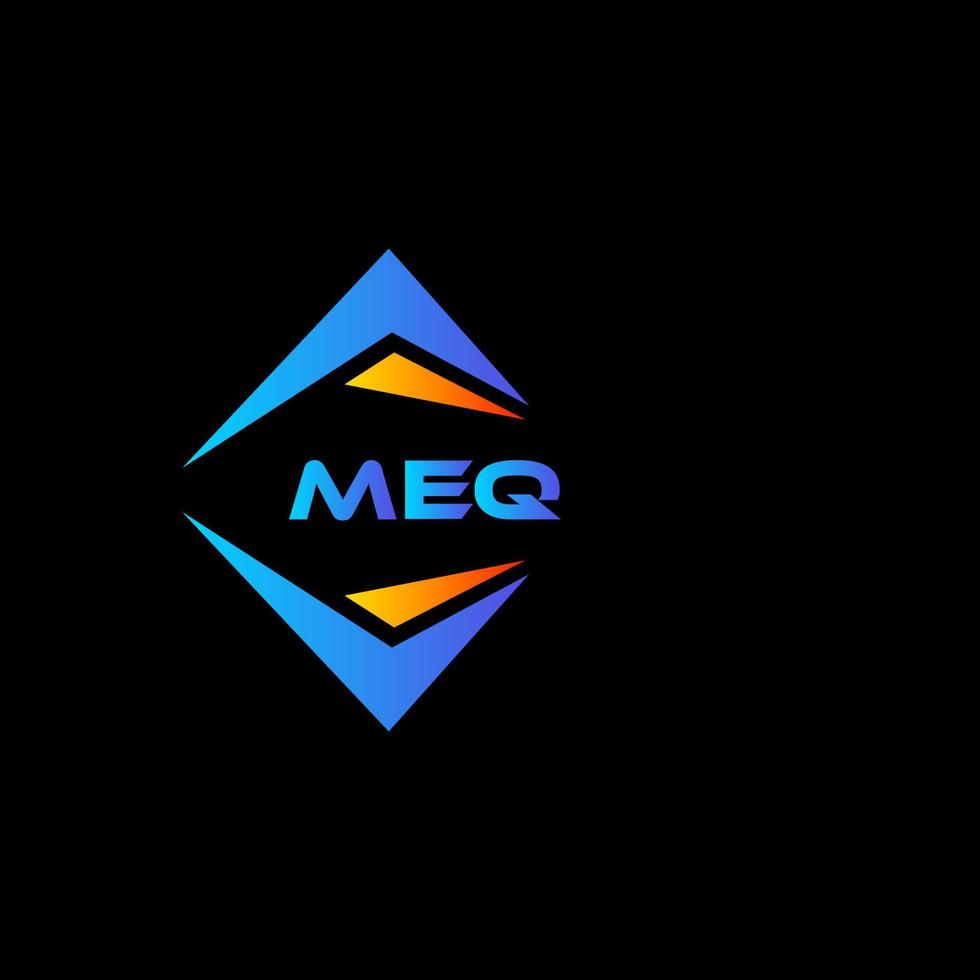 meq abstraktes Technologie-Logo-Design auf schwarzem Hintergrund. meq kreatives Initialen-Buchstaben-Logo-Konzept. vektor