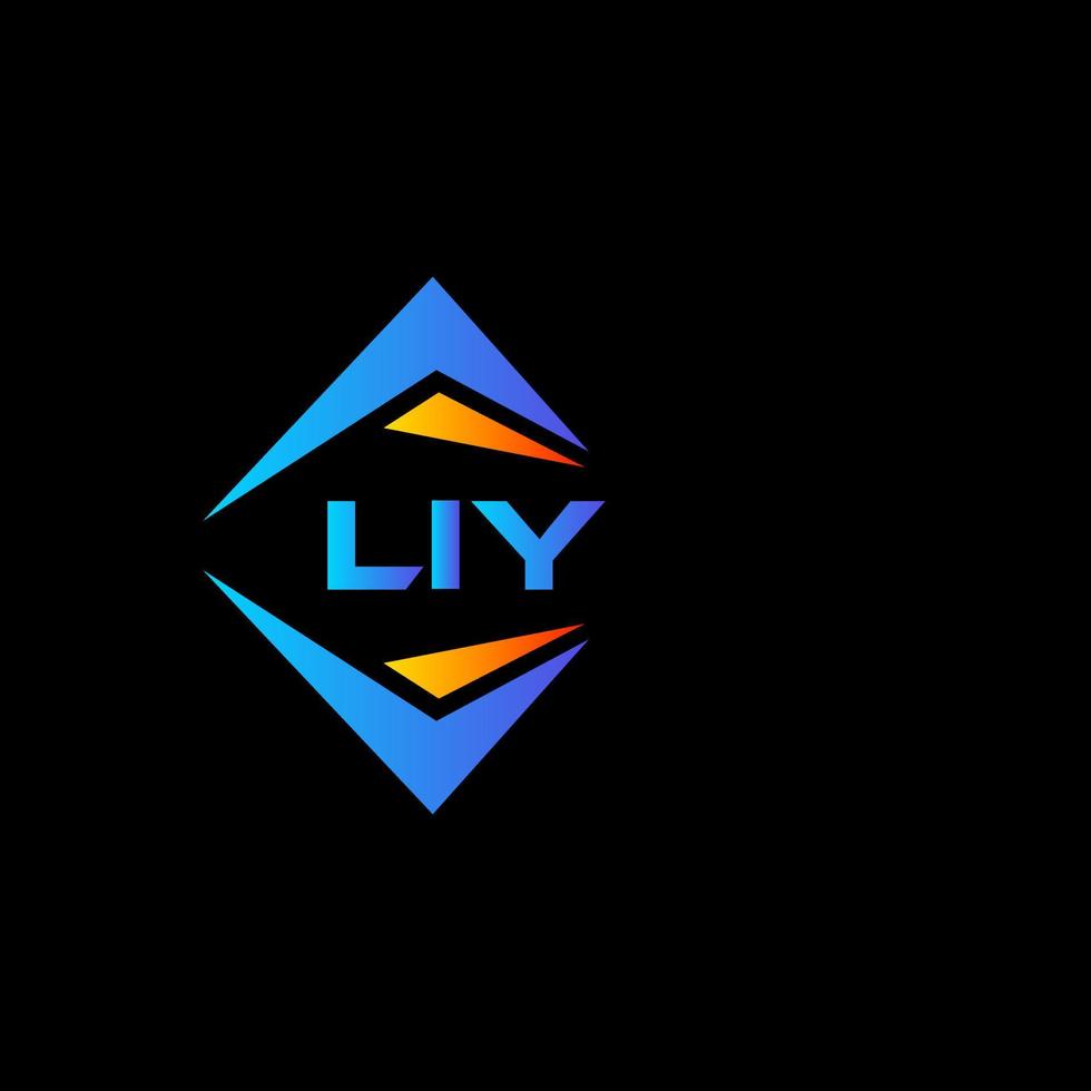 liy abstrakt teknologi logotyp design på svart bakgrund. liy kreativ initialer brev logotyp begrepp. vektor
