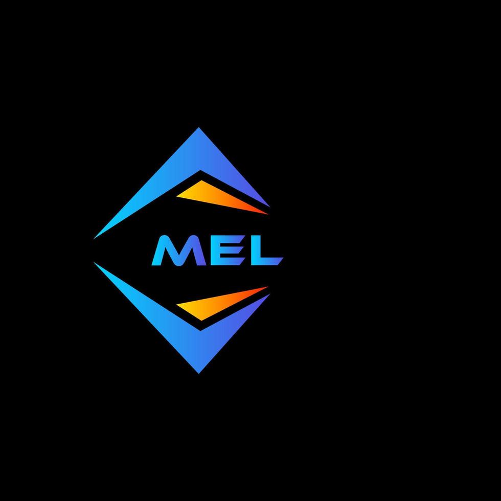 Mel abstraktes Technologie-Logo-Design auf schwarzem Hintergrund. mel kreative Initialen schreiben Logo-Konzept. vektor