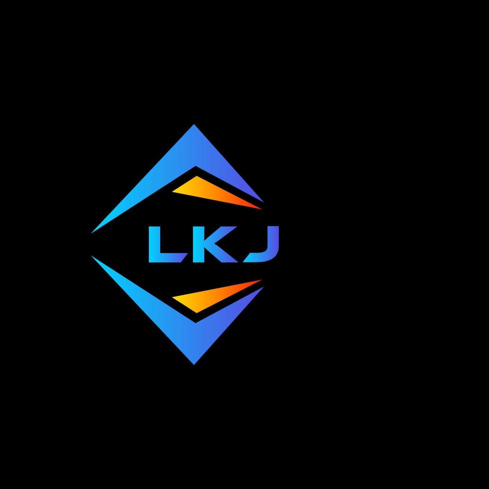 lkj abstraktes Technologie-Logo-Design auf schwarzem Hintergrund. lkj kreative Initialen schreiben Logo-Konzept. vektor